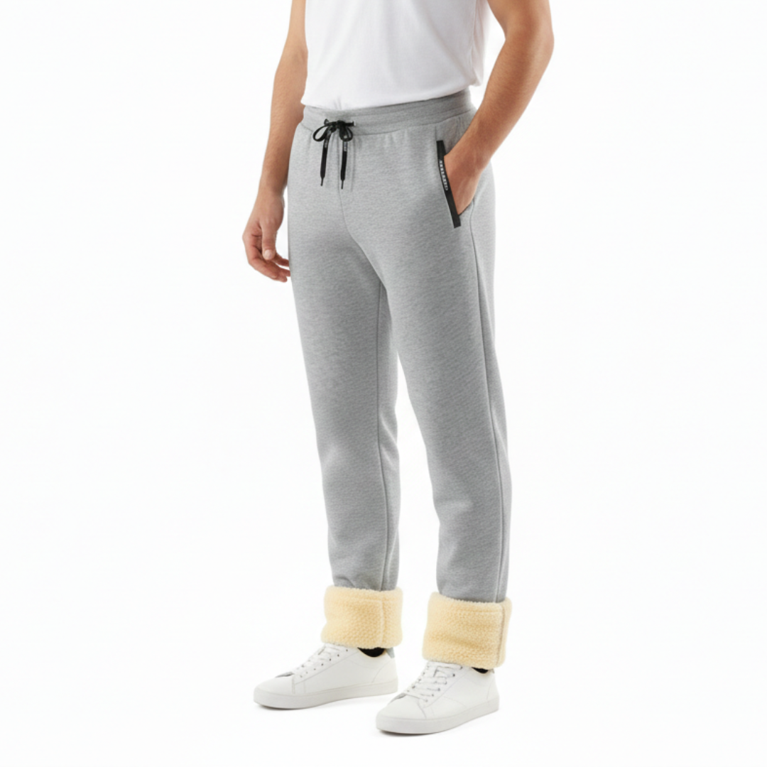 Jogging thermique doublé de polaire pour homme — poches zippées