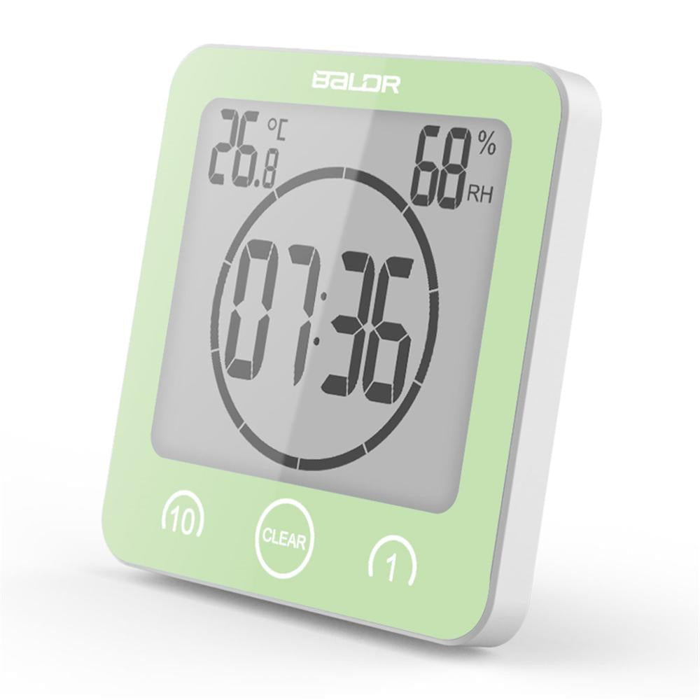 Reloj de ducha impermeable — temporizador de baño con pantalla grande