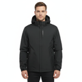 Veste de pluie légère à fermeture éclair pour homme — coque respirante à capuche
