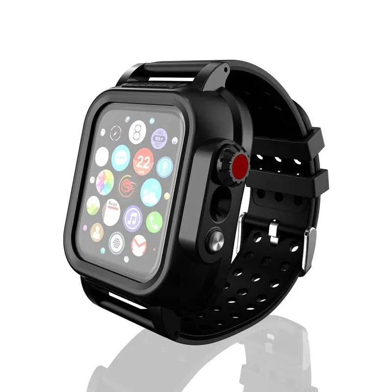 Silikonerem og etui til Apple Watch 42/44 mm Series 6/5/4/SE