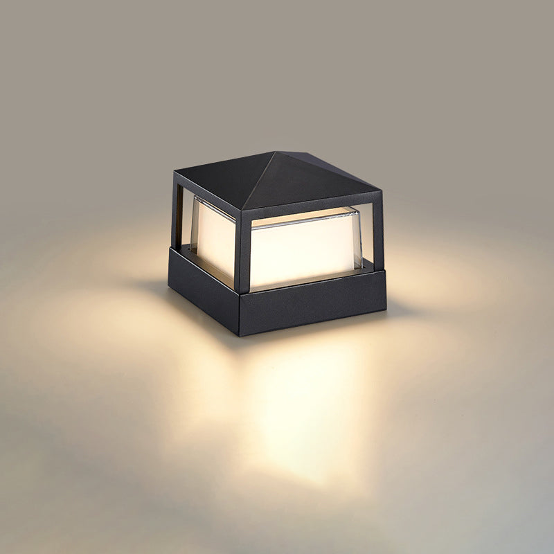 Hardwired Waterproof LED Sconce — Black Aluminum, 110-120V