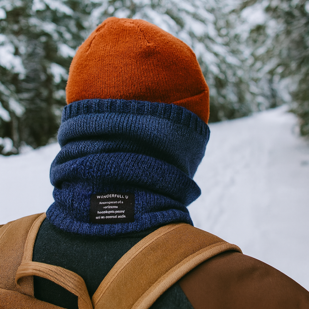 Fleecegefütterter Strick-Schlauchschal – Thermischer Winter-Schalwärmer
