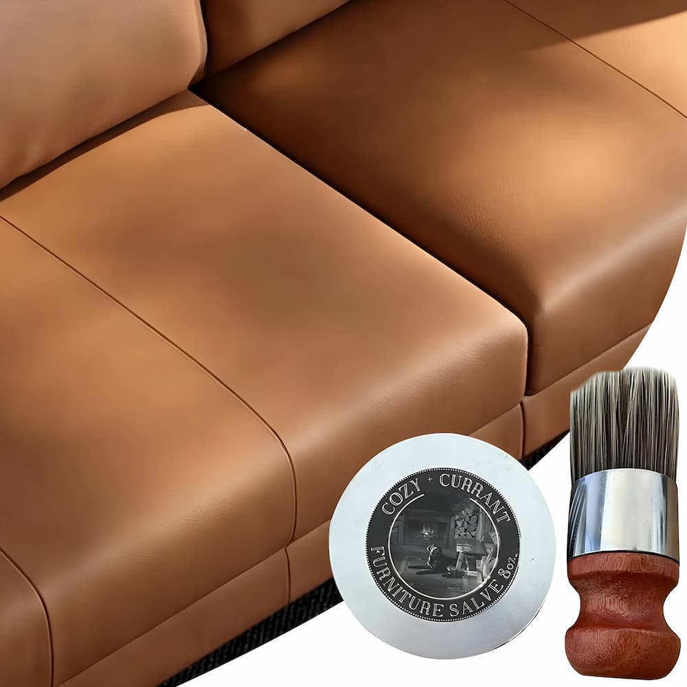 Balsam för läderrenovering av soffor, väskor och jackor – naturliga oljor och bivax