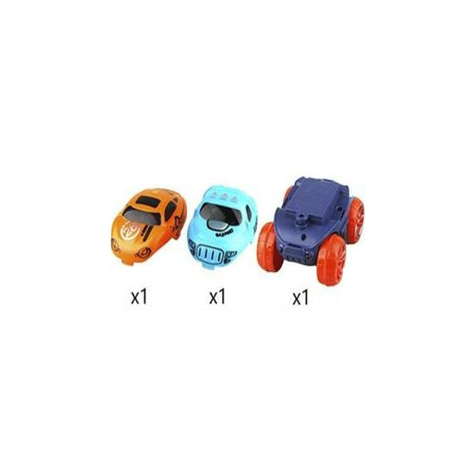 Bendable Snap-Together Car Track Set with Magnetic Vehicles for Kids Indoor Building and Racing Fun