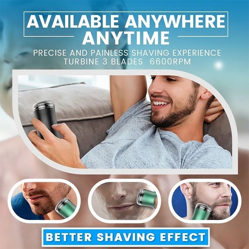 Rasoio a lamina ricaricabile da viaggio per uomo — ricarica USB-C
