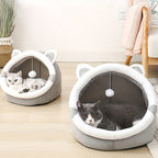 Soft Cozy Cat Cave Bed Cute Plush Hideout for Cats - Euroselle