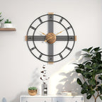 Modern Minimalist Cross Wall Clock with Structured Geometric Frame and Silent Motion - Euroselle