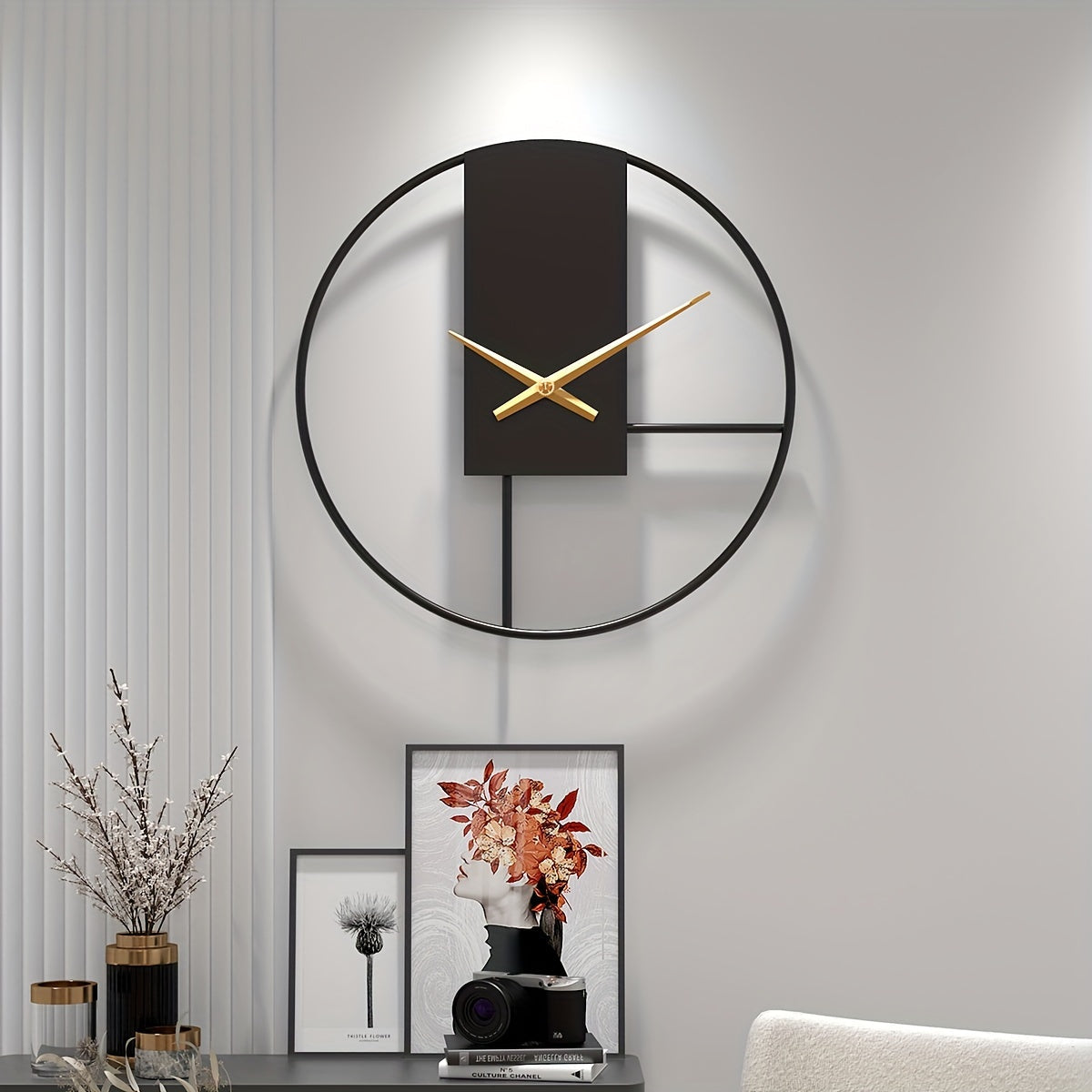 Orologio da parete minimalista in metallo da 16 pollici - Euroselle