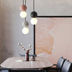 LumaNova Modern Bulbs Small LED Pendant Lamps Black White Glass Dining Table