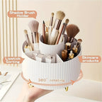 Plastic 360° Rotating Makeup Storage with 5 Sections - Euroselle