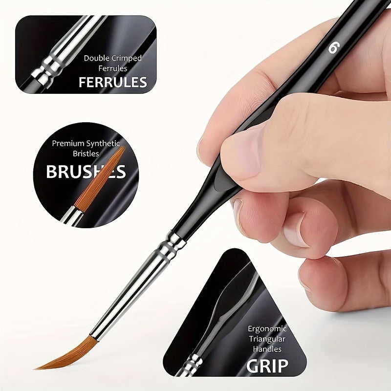 Pinceau de précision pour les détails — acrylique, huile, aquarelle et miniatures