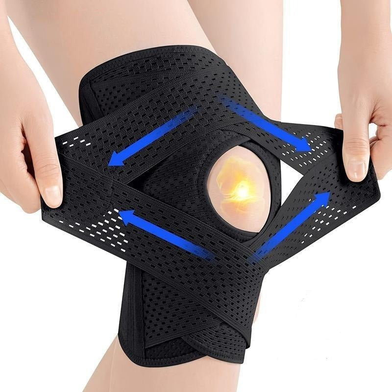 Verstellbare Knie-Kompressionsbandage — Stützsystem mit Klettverschluss
