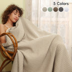 Lightweight Waffle Throw Blanket for Cozy All-Season Comfort - Euroselle