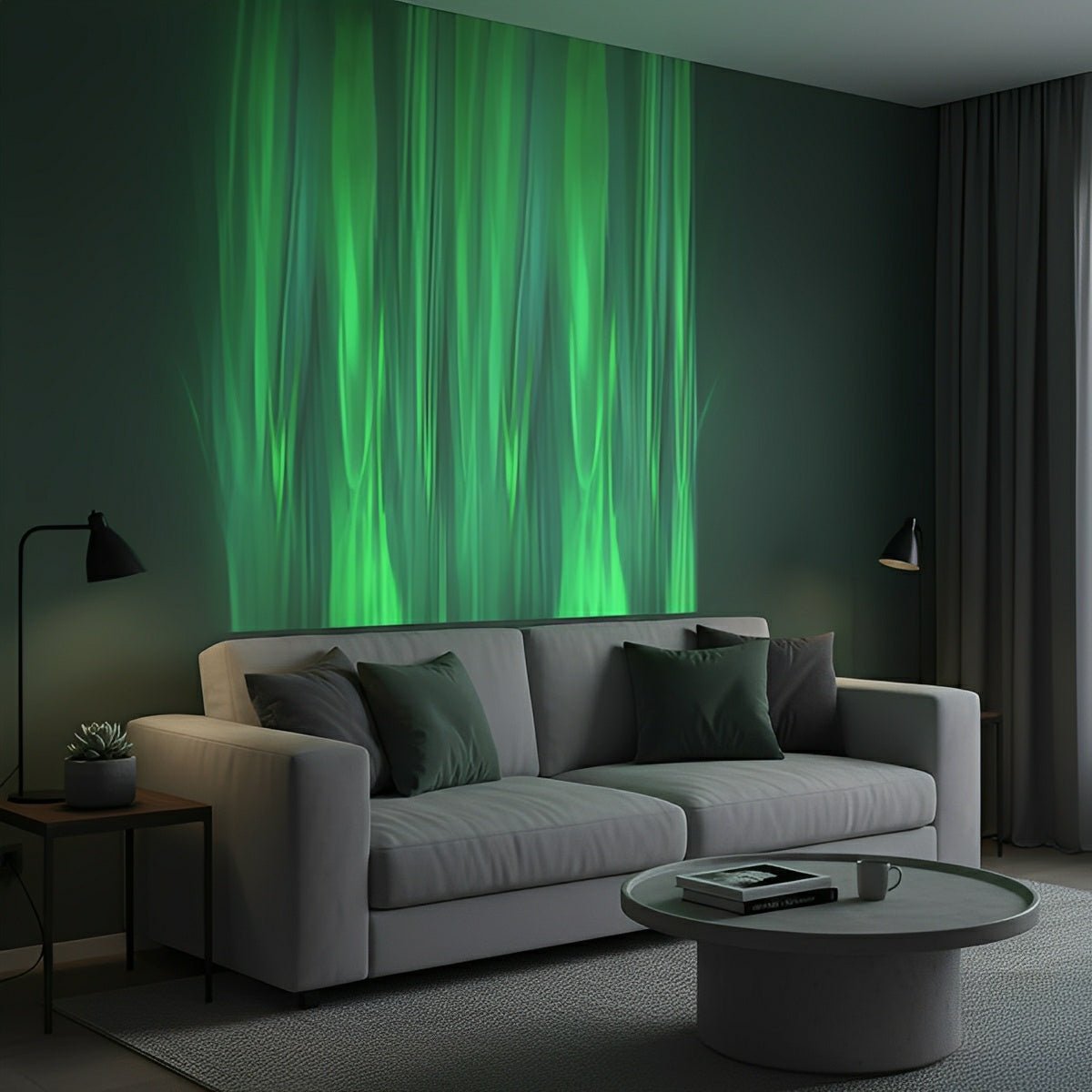 Animert LED-vegglampe, 39 in, aluminium, med flamme- og vanneffekter, RGBW-fargeskift, fjernkontroll, til stue, soverom, bar eller hotell, moderne