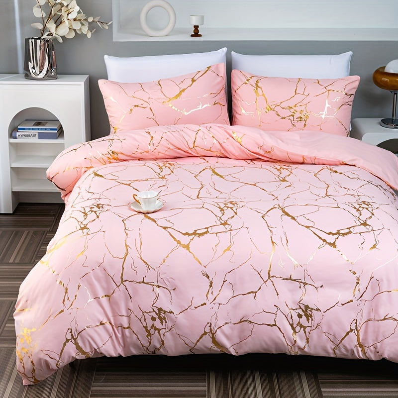 Classic Golden Foil Texture Bedding Set - Euroselle