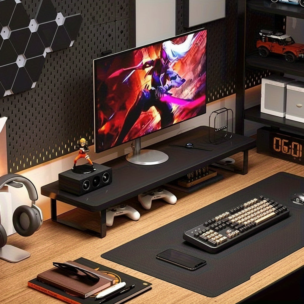 Supporto per monitor da scrivania in acciaio al carbonio con organizer - Euroselle