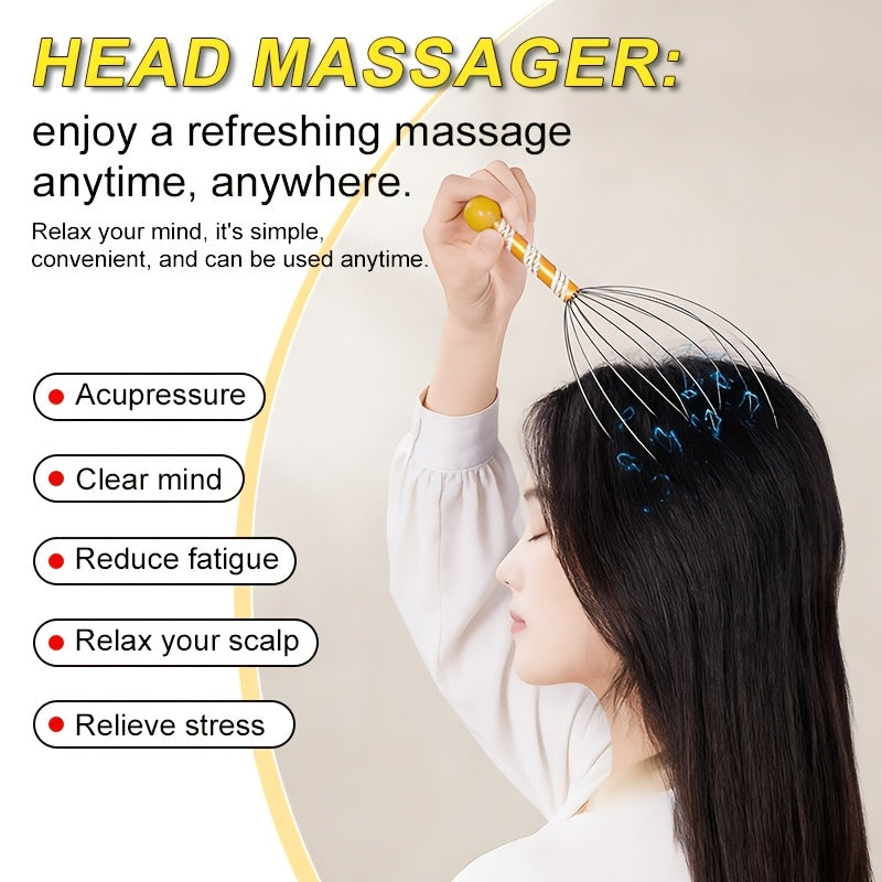 Kopfmassagegerät in Oktopusform zur Entspannung und Stresslinderung – Euroselle