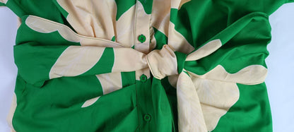 Blouse Robe Imprimée à Col Revers