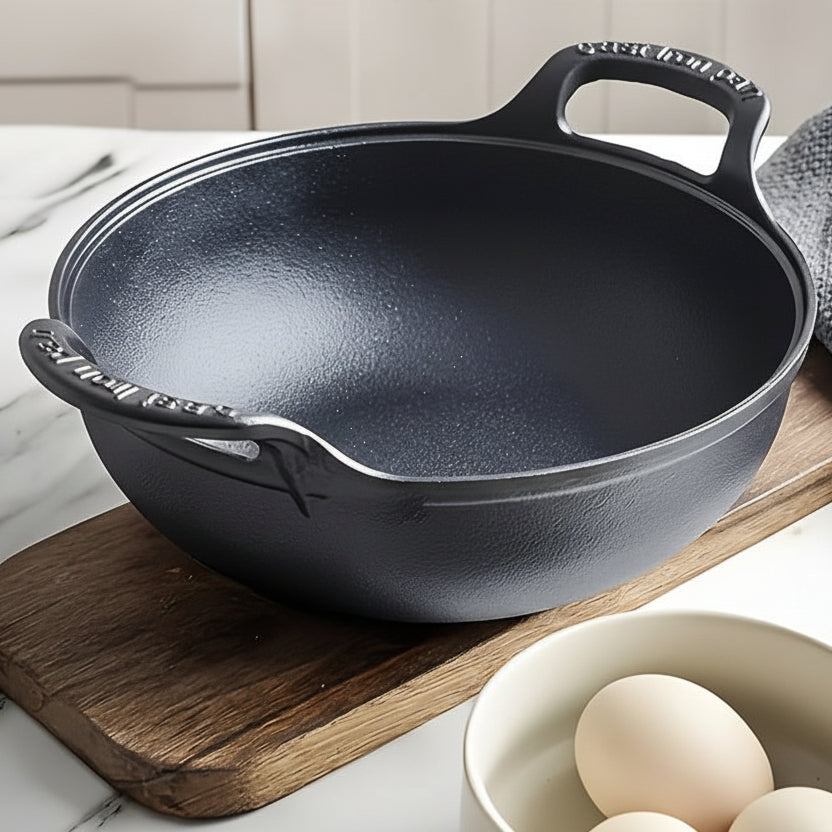 Poêle en fonte compacte pour une chaleur uniforme et la cuisine en plein air - Euroselle