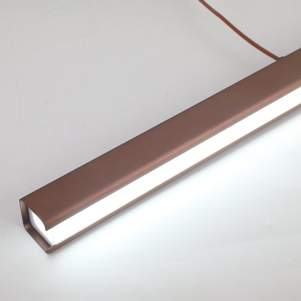 Novare | Modern Linear Metal LED Pendant Light in Black and Brown