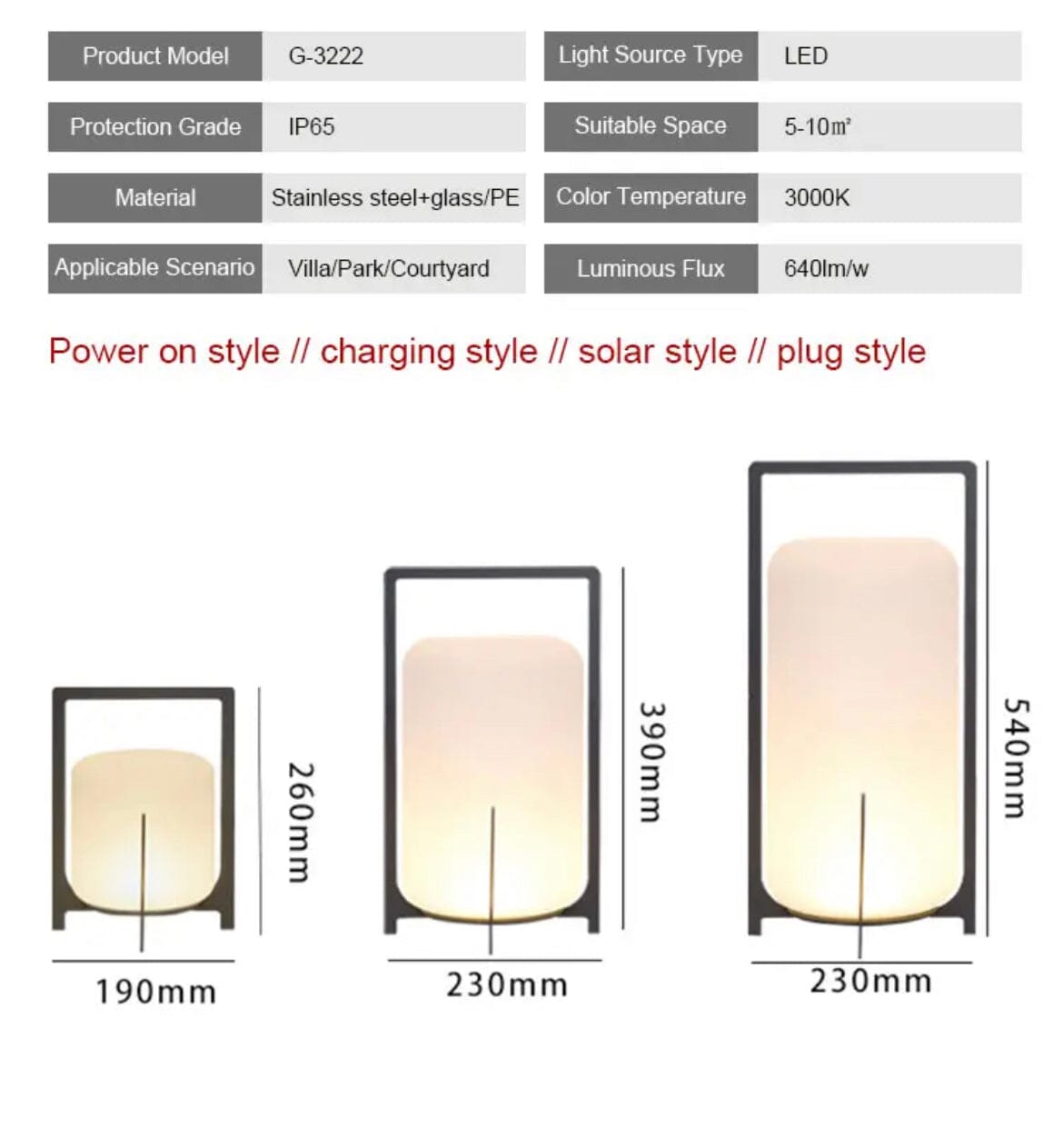 Modern Outdoor Lighting Fixtures For Terrace Garden Exteriors