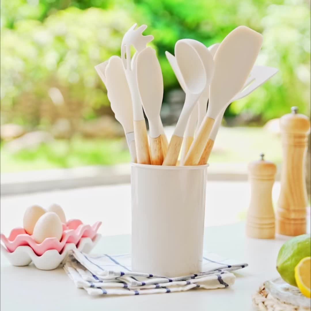12-Piece Silicone Kitchen Utensil Set — Heat Resistant, BPA Safe