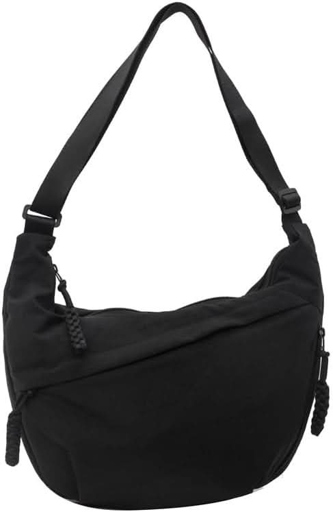 Everyday Nylon Shoulder Bag — Organized interior, lightweight water-repellent finish