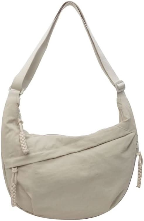Everyday Nylon Shoulder Bag — Organized interior, lightweight water-repellent finish