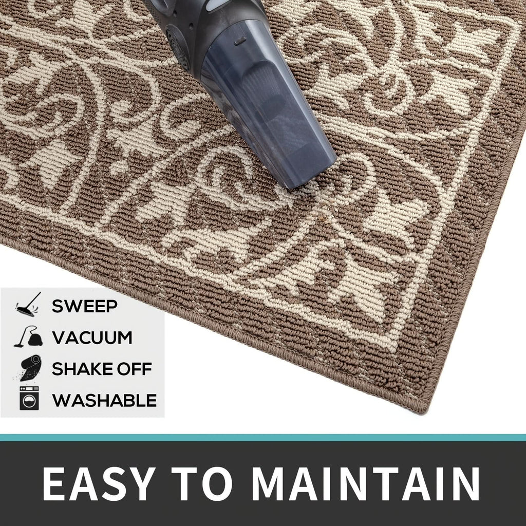 Entryway Mat — Low-Profile Non-Slip Rubber Backing, Washable