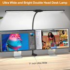 Modern USB Powered Dual-Head LED Table Lamp with Flexible Gooseneck - Euroselle