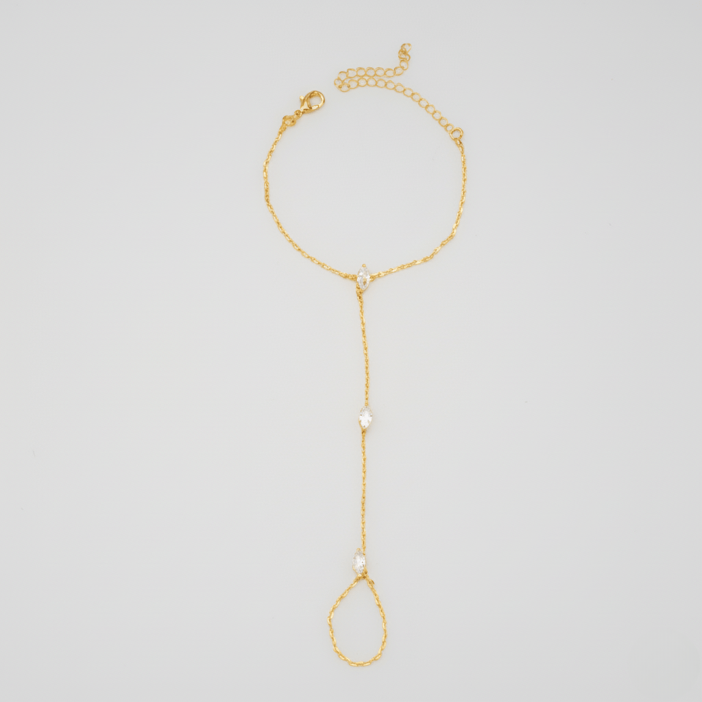 AstraNova justerbart ringarmbånd – krystalldetalj