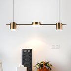 Astra Drum Aluminum Pendant Lamp 3 or 5 Light Black Gold Ceiling Light Warm White