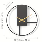Orologio da parete minimalista in metallo da 16 pollici - Euroselle