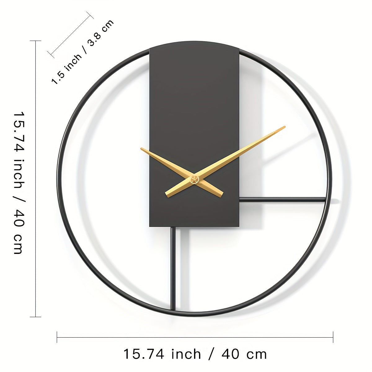 Orologio da parete minimalista in metallo da 16 pollici - Euroselle