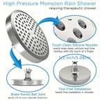Premium Rain Shower Head 1pc, Anti-Clog Nozzles & Adjustable Angles for Ultimate Shower Comfort - Euroselle