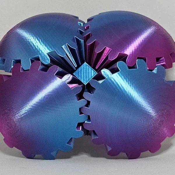 Handlicher Fidget-Würfel — 3D-drehbare Zahnräder, leises sensorisches Spielzeug