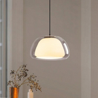 Lunara | Double Glass Dome Pendant Light With Soft Glow