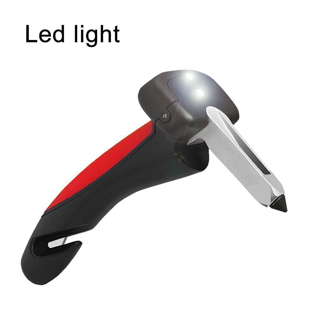 Strumento di sicurezza per veicoli — rompivetro, tagliacinture, luce LED