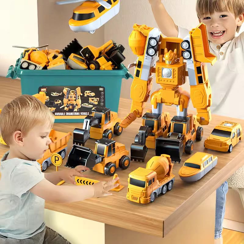 Magnetisches Baustellenfahrzeug-Set — Verformbares STEM-Spielzeug