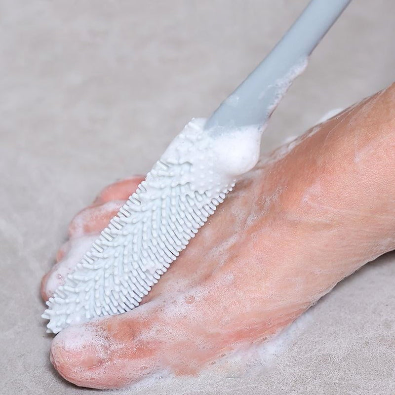 Meziprstní kartáč na chodidla — kartáček na prsty s měkkými štětinami, ergonomická rukojeť