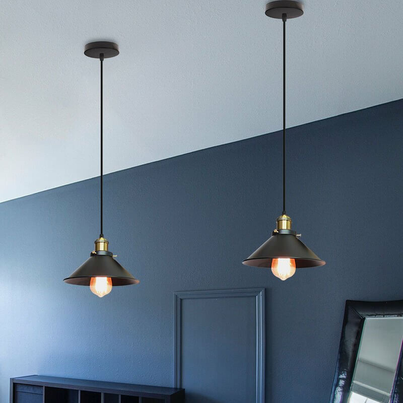 Rivelle Brass Cone Pendant Light