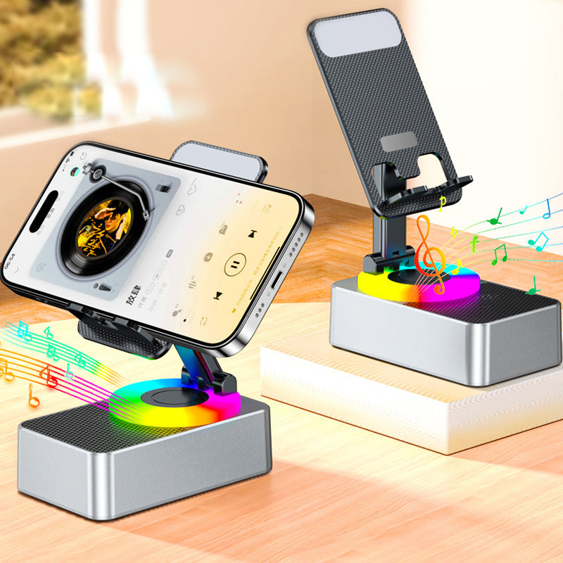 Bezdrátový stojánek na telefon s reproduktorem - 40mm subwoofer, otočení o 360°