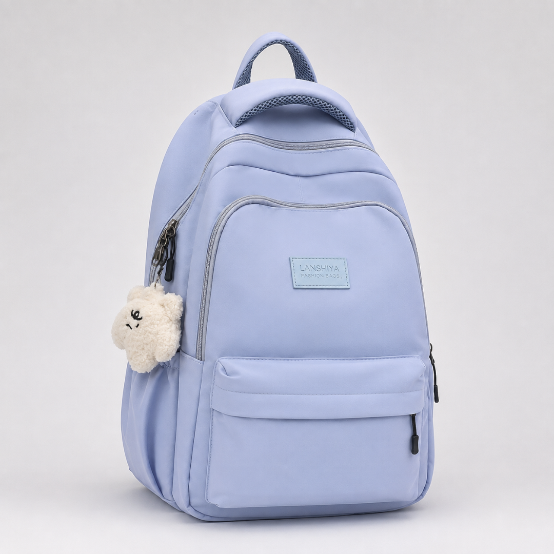 Mochila de viaje grande de nylon — funda acolchada para portátil y bolsillos organizadores