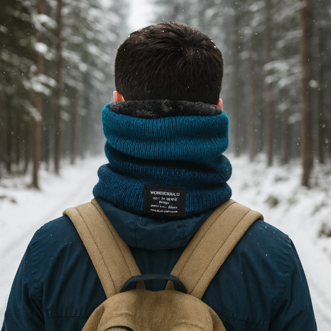 Fleecegefütterter Strick-Schlauchschal – Thermischer Winter-Schalwärmer