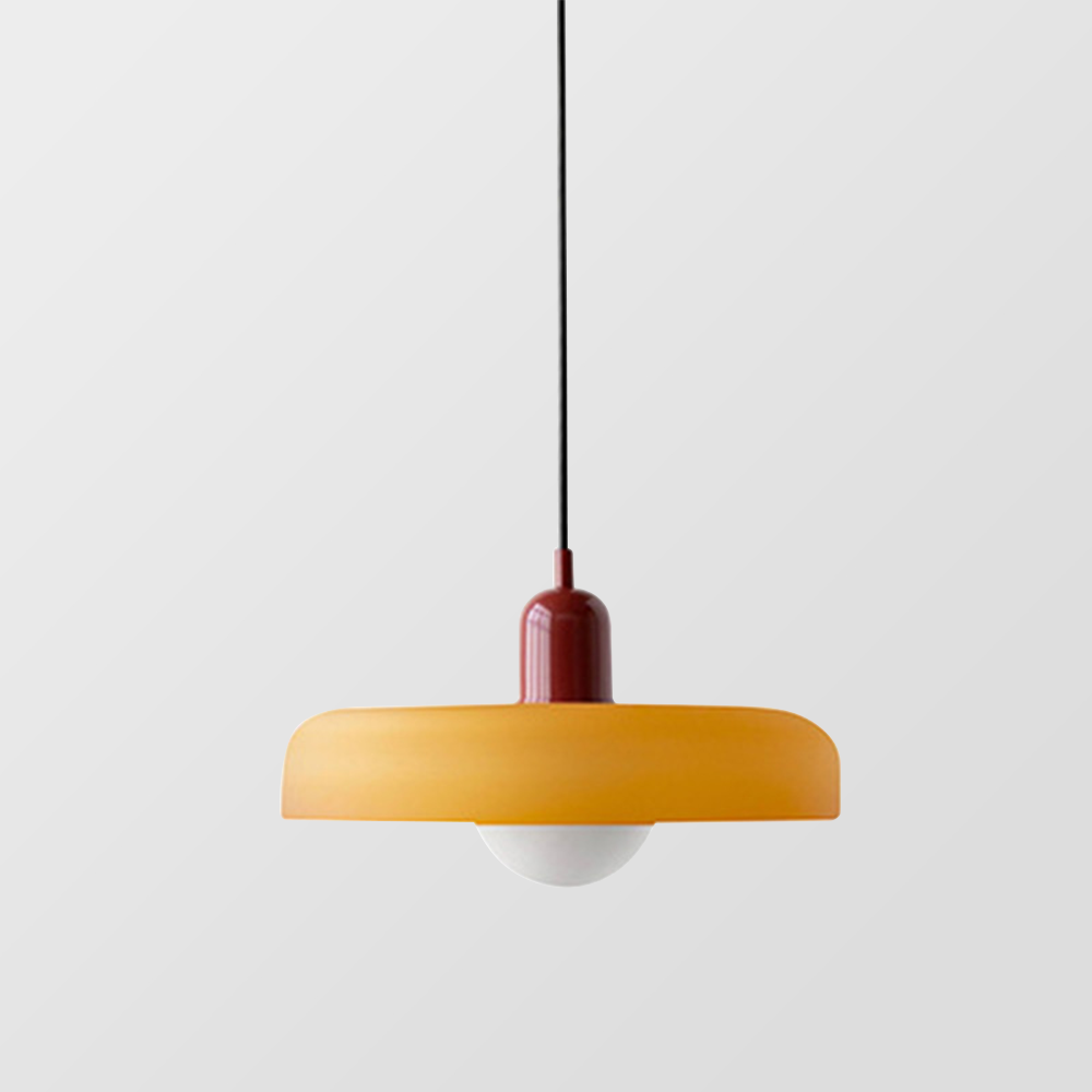 KiraGlass Geometric Bauhaus Pendant Light In Colored Glass