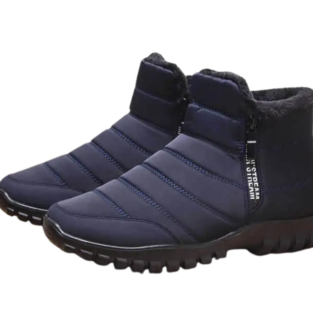 Men's Waterproof Snow Boots — Side Zip, Insulated, Anti-Slip