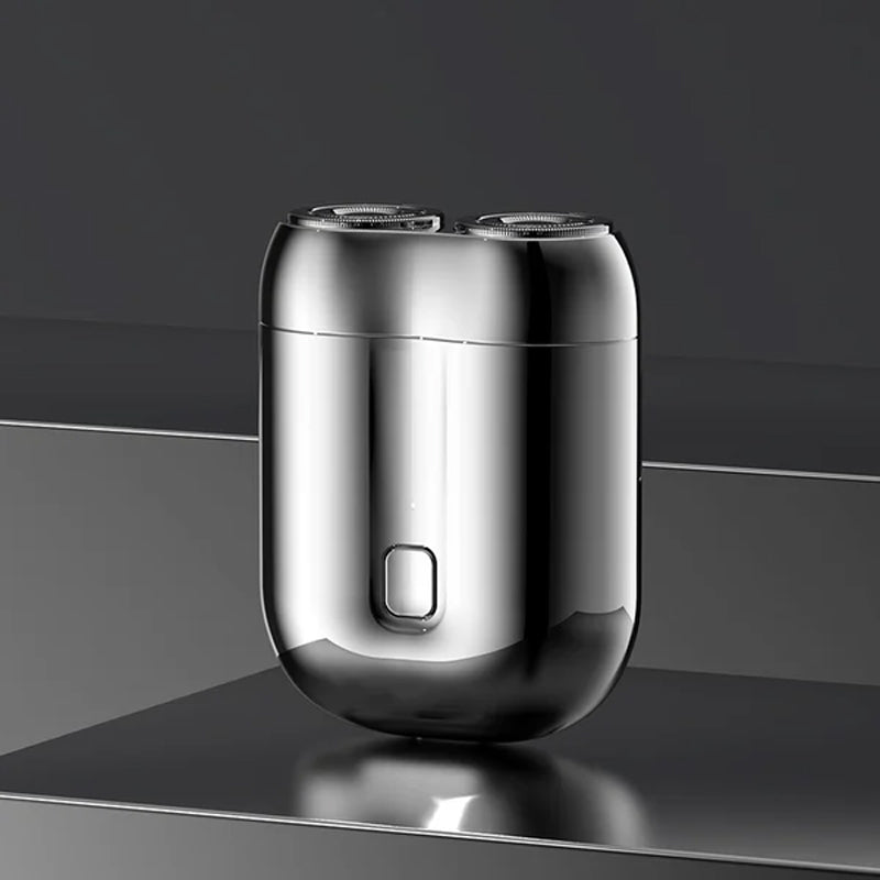 Máquina de barbear de viagem recarregável para homem — USB, à prova de água, para utilização a seco ou molhado, alumínio