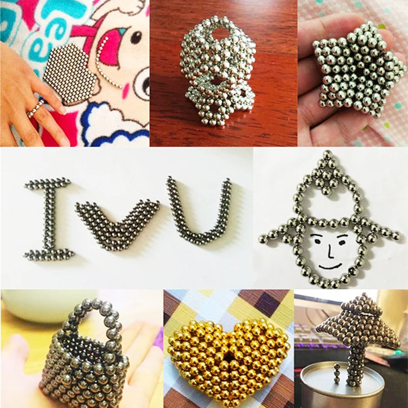 Magnetic Desk Sphere Fidget Set — 216-Piece Stress Relief Toy