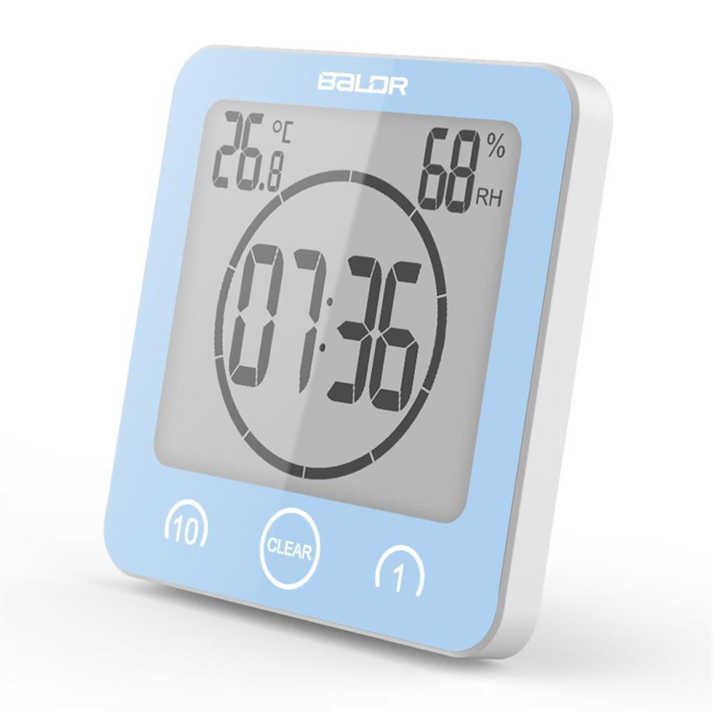 Reloj de ducha impermeable — temporizador de baño con pantalla grande