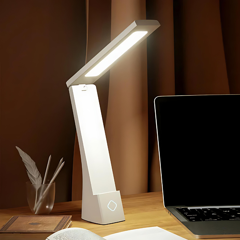 Adjustable 6W LED Desk Lamp — Aluminum, Touch Dimmer, Folding Arm